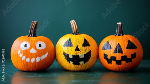 Halloween painted pumpkins