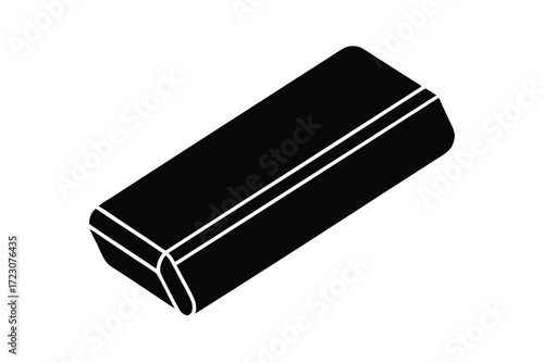 eraser icon silhouette vector illustration
