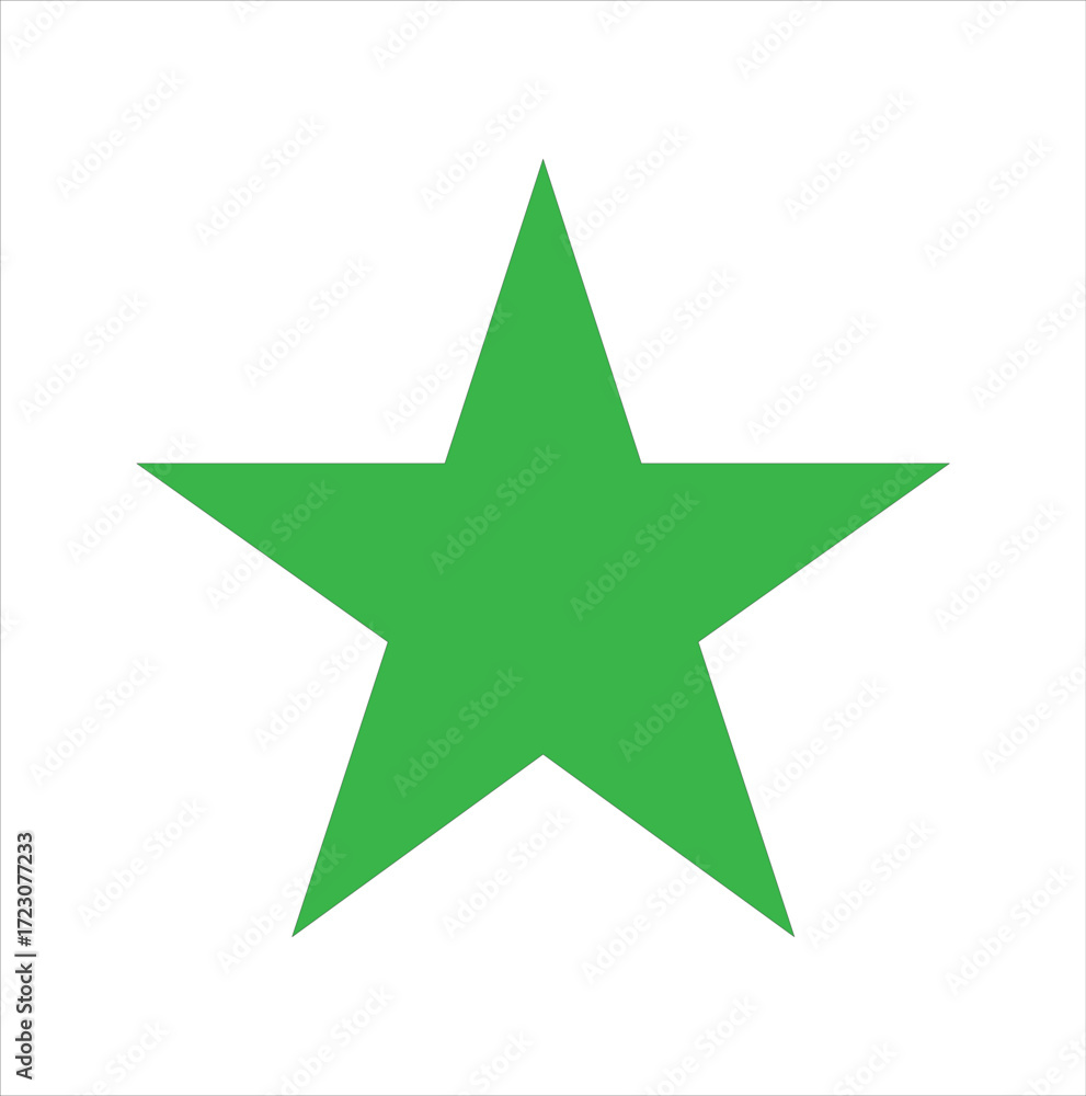 Obraz premium Green Star Icon Symbol