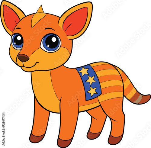 Adorable cartoon deer vector illustration scalable eps graphic for general use vector
