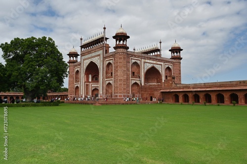 Taj Mahal monumental tomb in Agra India