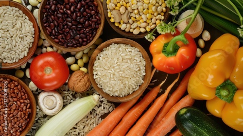 Wallpaper Mural Fresh Vegetable Scenes: Red Tomatoes, Green Cucumbers & Organic Salad Ingredients Torontodigital.ca