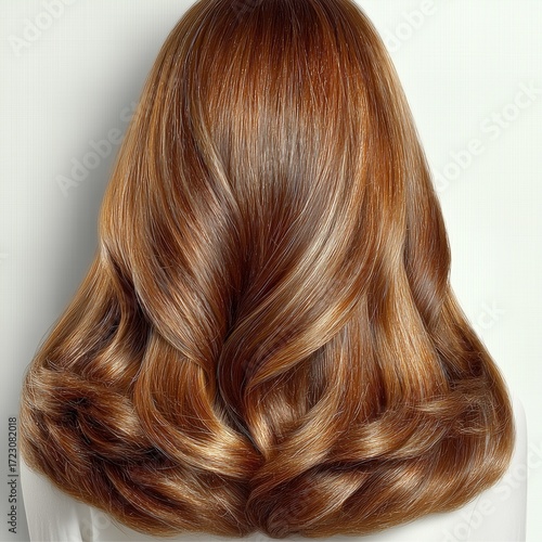 Lustrous Long Brown Hair with Elegant Waves