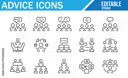 Coaching and Guidance Icons – Minimal Monoline UI Set