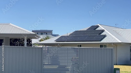 Rooftop solar a suburban house