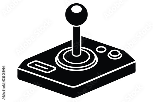 joystick icon silhouette vector illustration