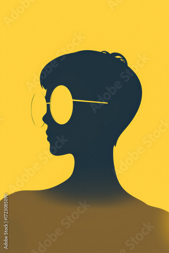 Stylish Profile of a Woman with Sunglasses