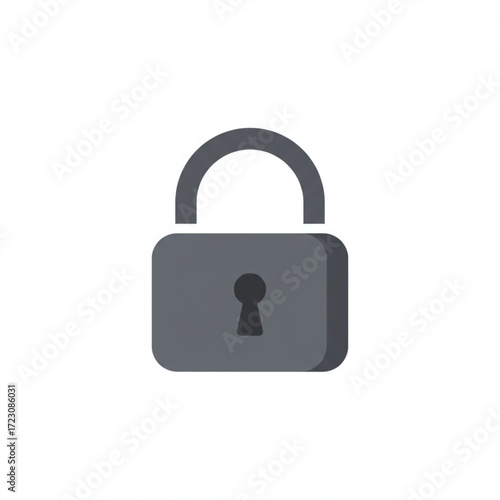 Padlock security flat vector icon
