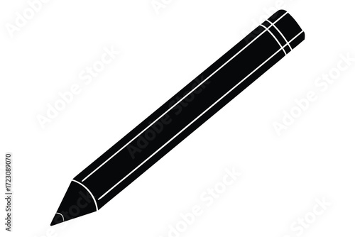 pencil icon silhouette vector illustration