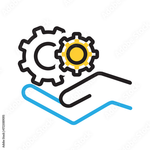 Vector multi color icon for Self service
