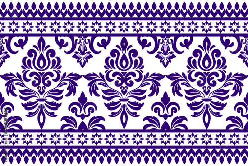 Ethnic Motifs Ikat floral paisley embroidery floral. ikat Saree Sarong oriental pattern traditional.Ikat embroidery style abstract embroidery design for texture,fabric,clothing,wrapping,decoration 