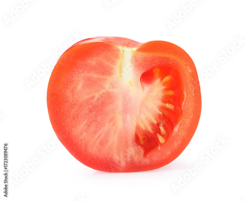 Wallpaper Mural Half of ripe red tomato isolated on white Torontodigital.ca