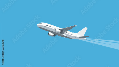 Commercial Airliner in Flight