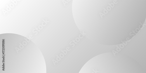 A minimalist abstract background featuring overlapping curves and circular shapes in various shades of gray, creating a smooth gradient and subtle depth