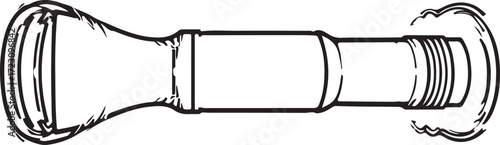 Flashlight Icon Vector | Torch, Emergency Light, Outdoor Camping and Safety Equipment Symbol