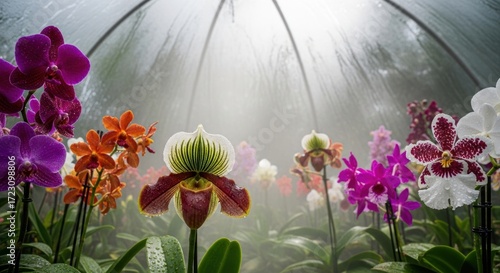 Exquisite Orchid Display - A Symphony of Colors and Forms.