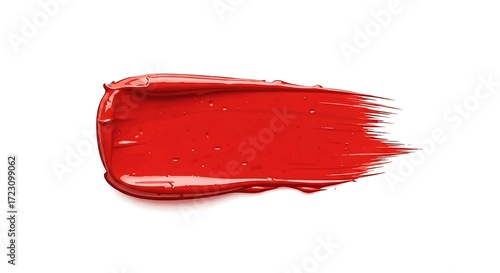 Red Lipstick Stroke Closeup.