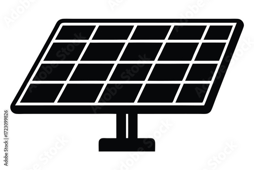 solar panel icon silhouette vector illustration