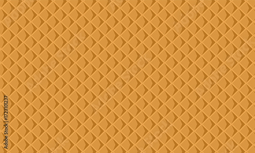 Waffle Cone Texture Seamless Background for Packaging. Crunchy Waffle Cone Seamless Texture Design