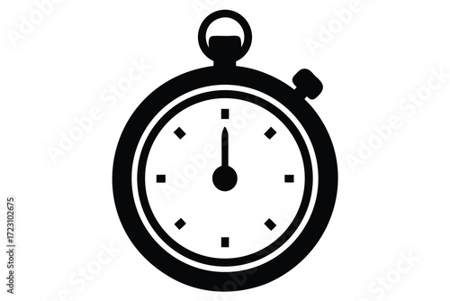 stopwatch icon silhouette vector illustration