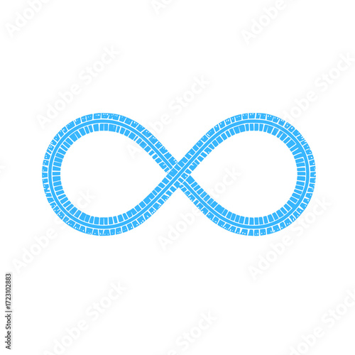 Endless possibilities illustrated with a blue infinity symbol, a symbol of infinite potential