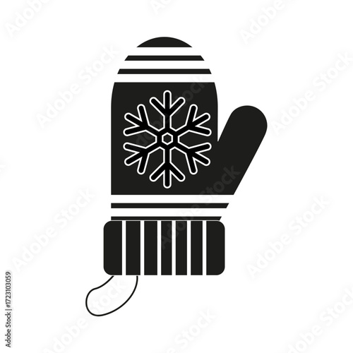A charming  winter mitten, each uniquely designed with snowflakes, stripes, and dots, and presented. The mittens evoke a sense of warmth, festivity, winter wonderland scenes