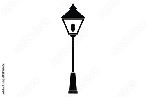 streetlight icon silhouette vector illustration
