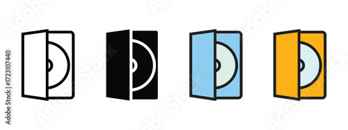 DVD icon vector. CD, retro flair symbol. vector illustration.