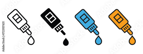 Eye drop icon vector. medical, scientific, or cosmetic symbol. vector illustration.