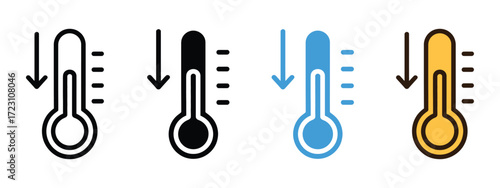 Low temperature icon vector. weather reports, climate studies, and seasonal forecasts symbol. vector illustration.