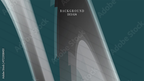 Background with floating wavy shapes in green tone