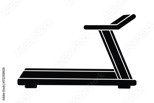 treadmill icon silhouette vector illustration