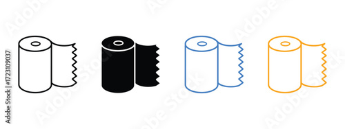 Toilet paper roll icon vector. fun, clean bathroom design symbol. vector illustration.