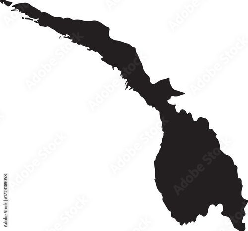 Silhouette of sri lanka island shape geographic outline travel tourism map destination landmark