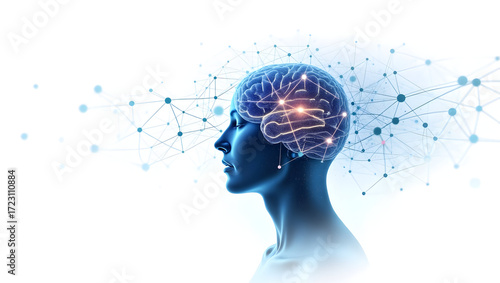 Alpha wave A futuristic concept art piece showing a human brain with intricate alpha wave signals pulsing around it, holographic lines and nodes forming(4)