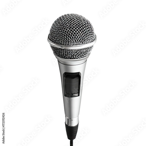 Close-up of a silver microphone (1)
