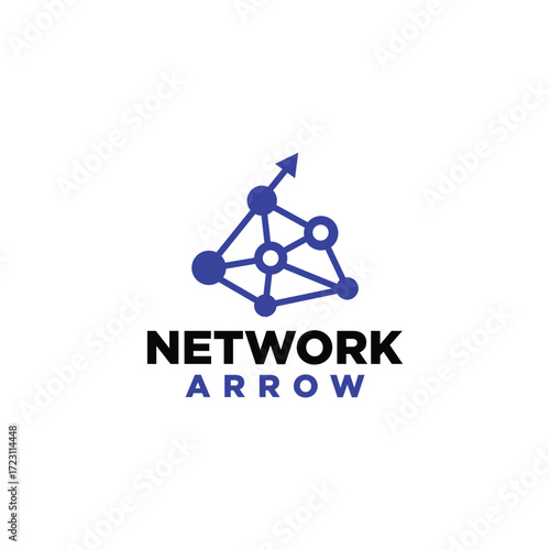 Network Arrow Logo Modern Simple