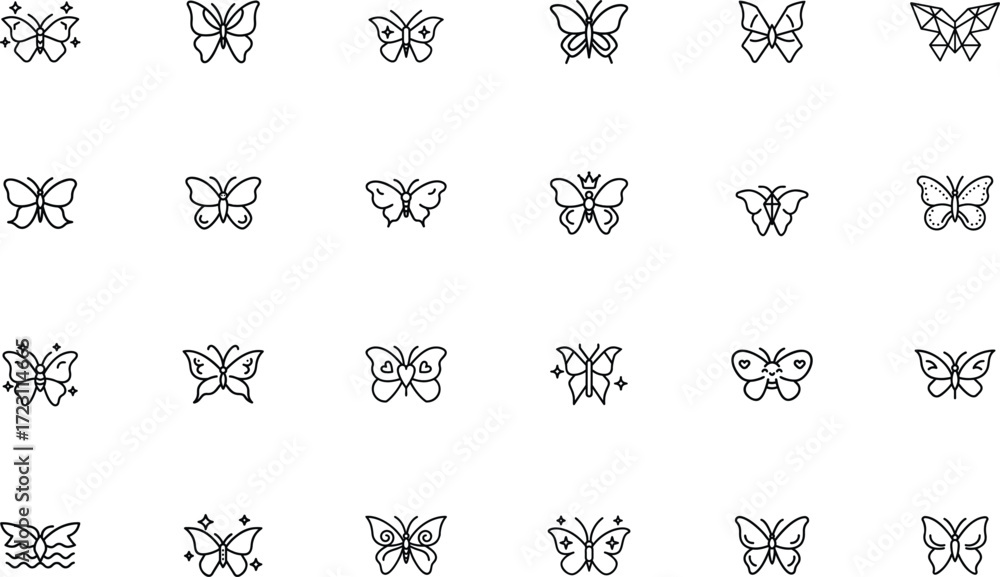 Fototapeta premium Butterfly Icon Vector for Nature and Beauty Design