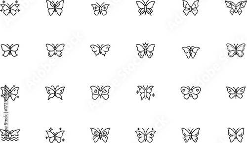 Butterfly Icon Vector for Nature and Beauty Design