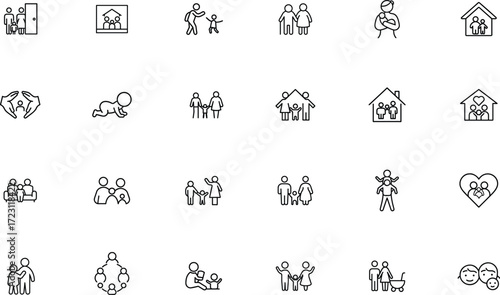 Family Icon Vector for Parents and Children Care