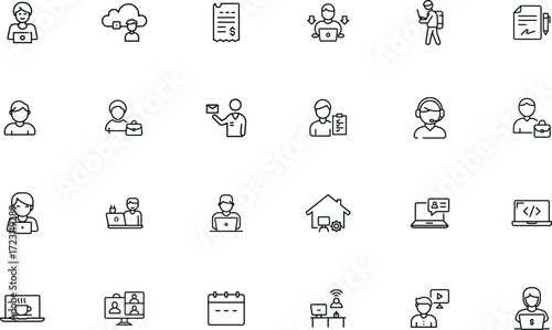 Freelancing Icon Vector for Work From Home and Online Job