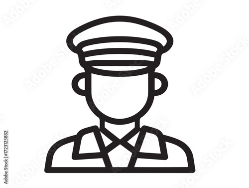 Professional Immigration Symbol in Clean Elegant Minimal Vector Illustration
