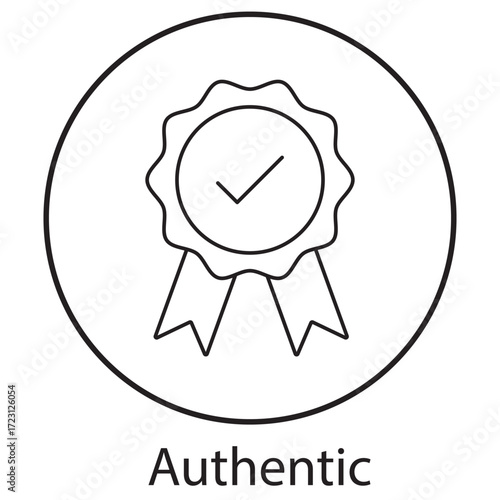 Authentic Icon, The Power of Authenticity, Staying True to Your Values, Building Trust with Authenticity, Living with Genuine Purpose, vector