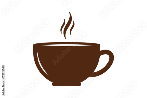 A steaming cup of coffee isolated on Transparent Background
