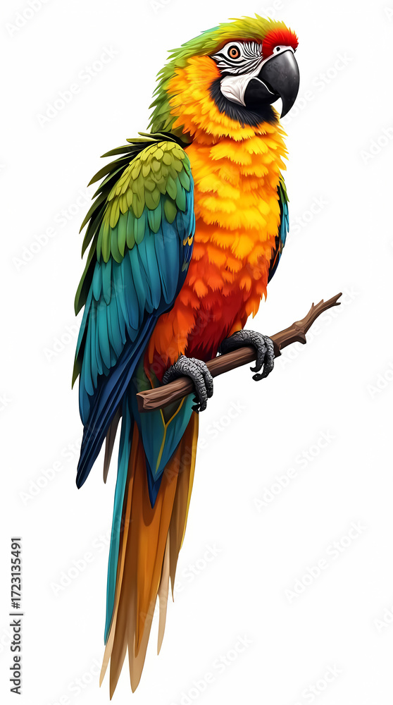 Obraz premium Tropical Parrot in High Contrast