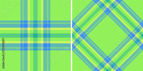 Vibrant tartan patterns in spring hues offer versatile designs for fabric, textiles, fashion or backgrounds. Ideal for adding a touch of tradition with a modern twist.