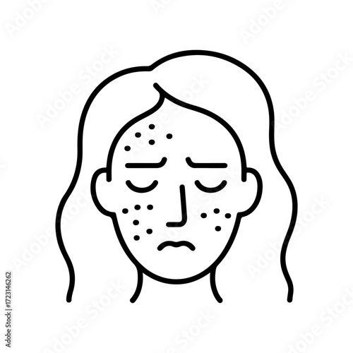 acne skin care concept icon