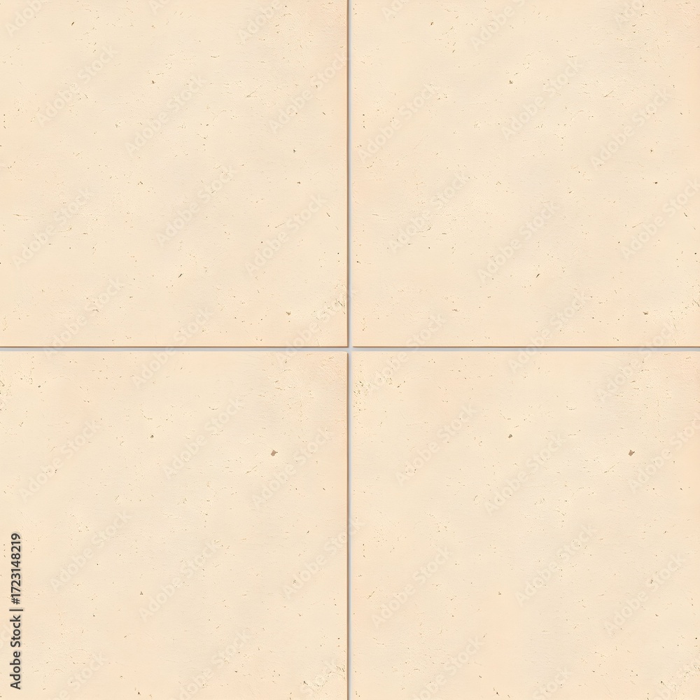 Fototapeta premium Four light beige square tiles, featuring a subtle texture, arranged in a grid pattern.