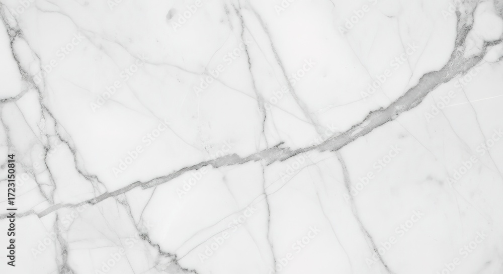 Obraz premium White Marble Texture with Grey Veining and Cracks
