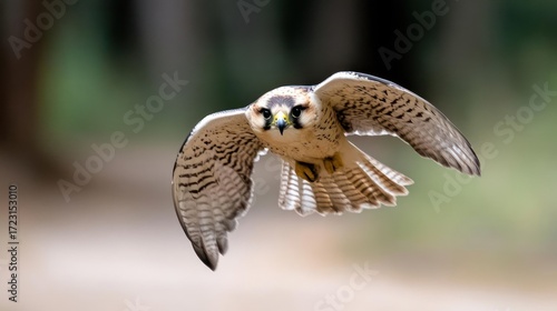 Peregrine falcon soars gracefully in flight creating a captivating wildlife moment
